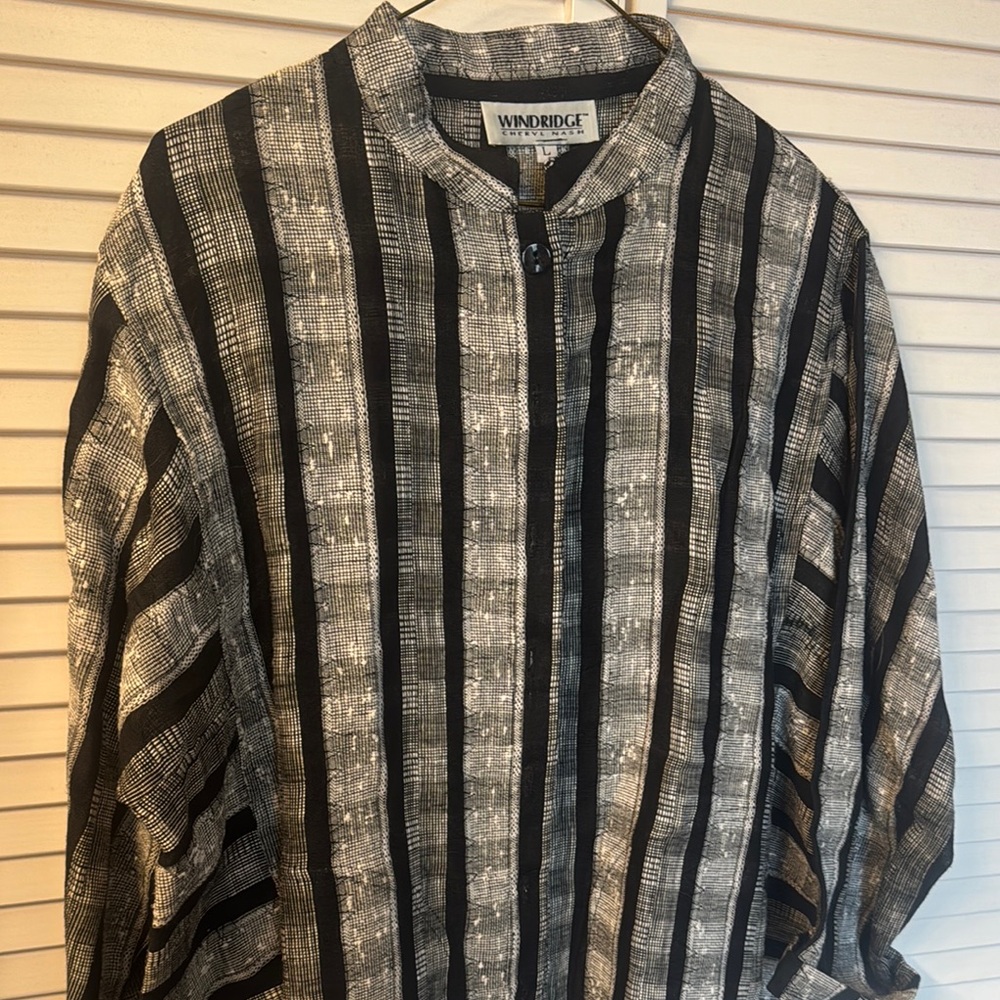 Windridge Black and Gray Striped Shirt